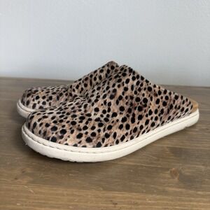 Born Womens 9M Leopard Print Backless Slip On Sneakers Comfort Shoes